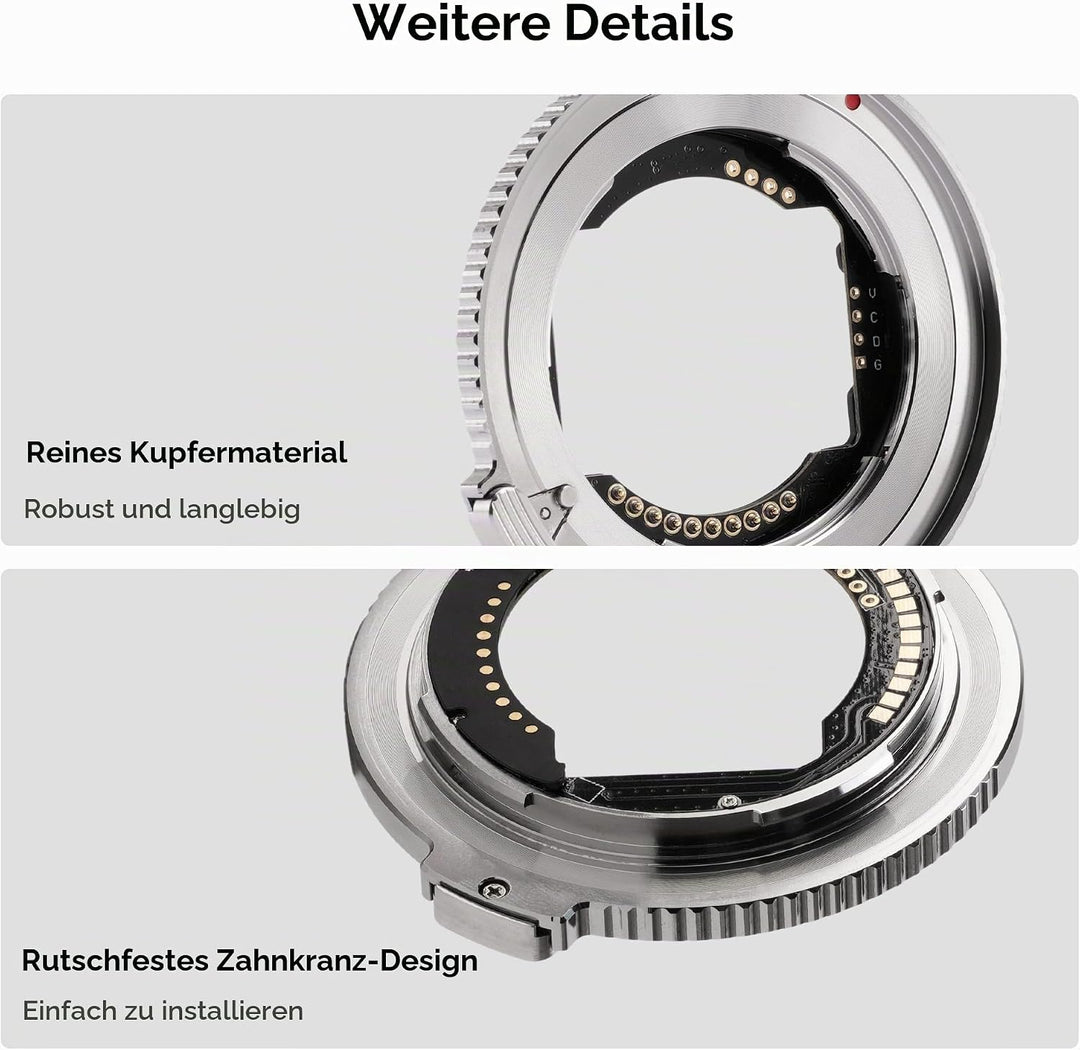 VILTROX E-Z Objektivadapter, Autofokus Adapter Konverter für Objektiv kompatibel mit Objektiv und Mo