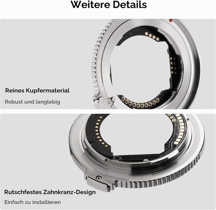 VILTROX E-Z Objektivadapter, Autofokus Adapter Konverter für Objektiv kompatibel mit Objektiv und Mo