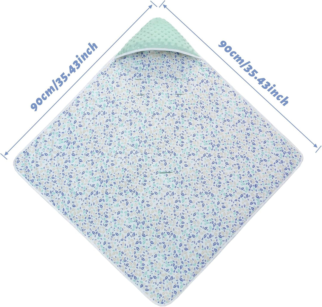 Baby Einschlagdecke für Babyschale 90x90cm Doppelseitig Gesteppte 100% Baumwolle Baby Decke für Kind