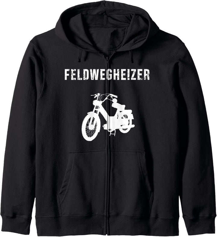 Moped Feldwegheizer Dorf spekulieren fahren Landjugend Kapuzenjacke