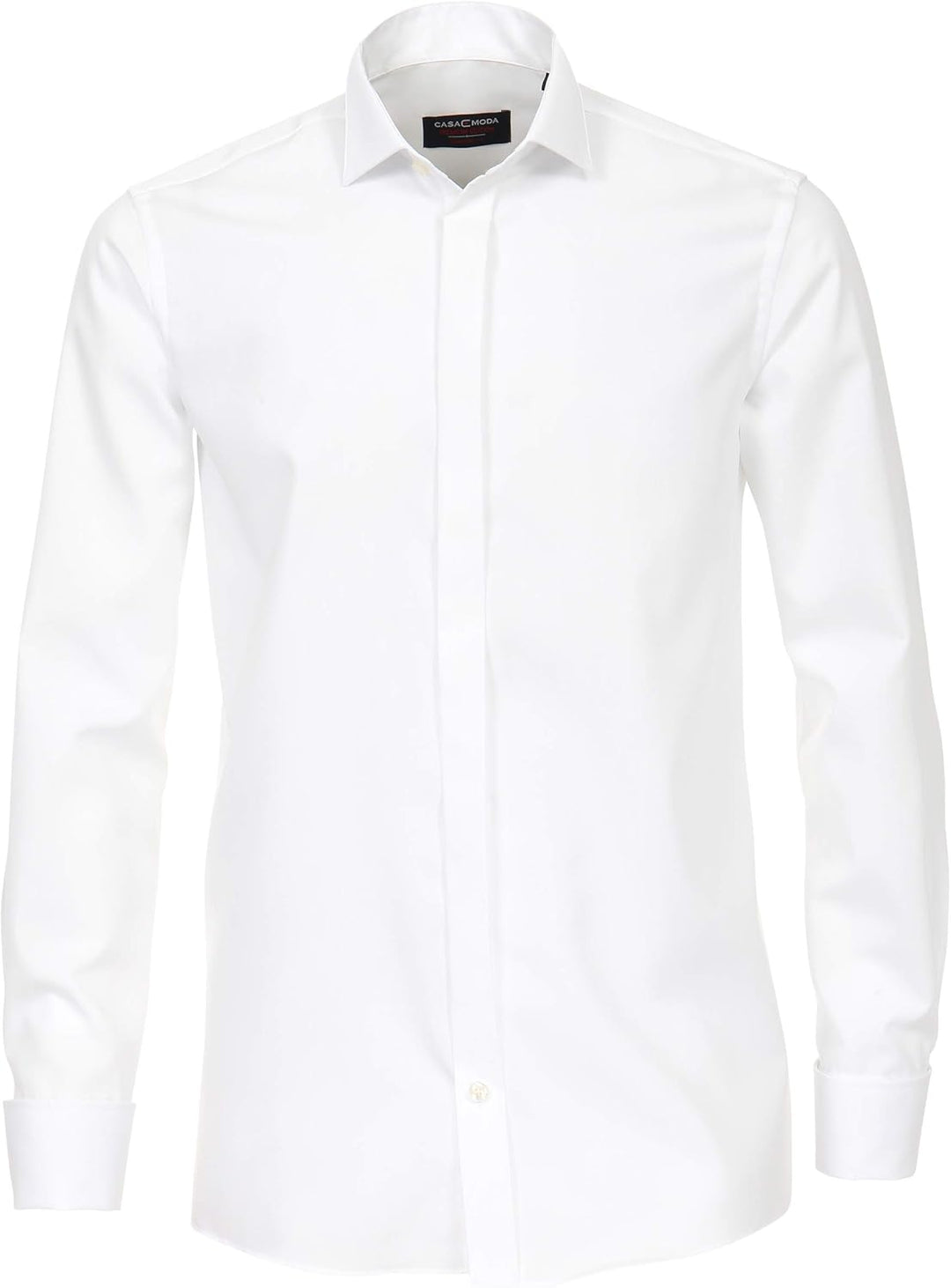 CASAMODA Herren Popeline Hemd unifarben 005350 Comfort Fit 40 40 Weiss, 40 40 Weiss