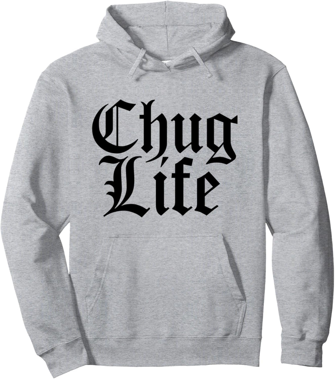 Serous Beer Drinkers CHUG LIFE Lager Ale Craft Beer Pullover Hoodie