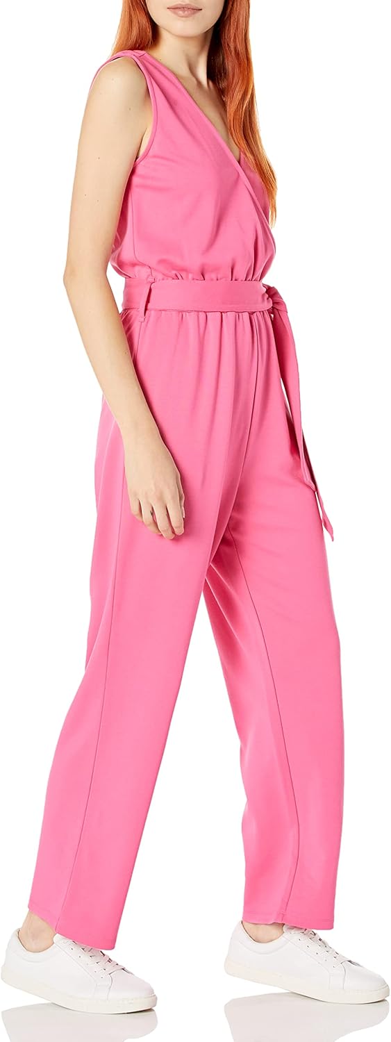 The Drop ärmelloser Wickel-Jumpsuit für Damen, von @caralynmirand S Rosa, S Rosa