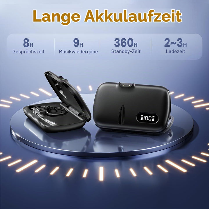 Bluetooth Headset mit Mikrofon, V5.3 Wireless Freisprech Headset Bluetooth mit Dual Mic &amp; Mute Funkt
