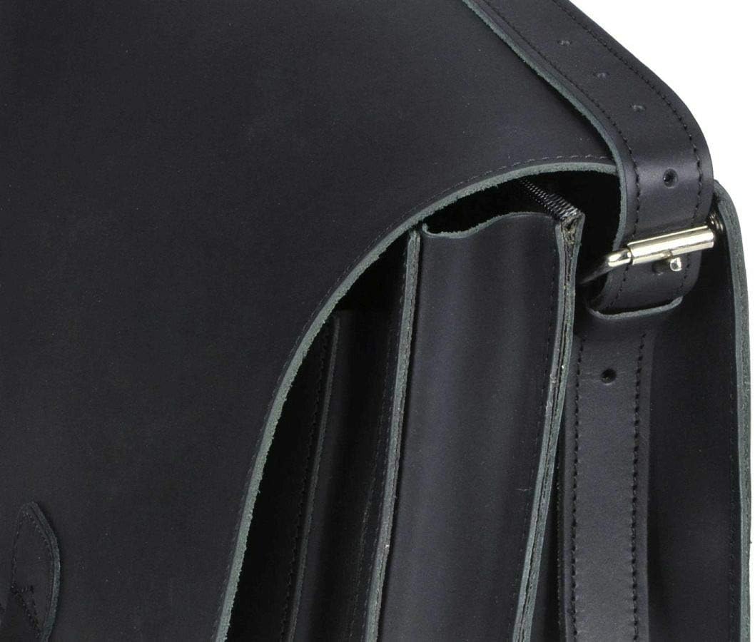 Ruitertassen Umhängetasche Leder Posttasche Messenger Lehrertasche schwarz Damen Herren Männer Fraue