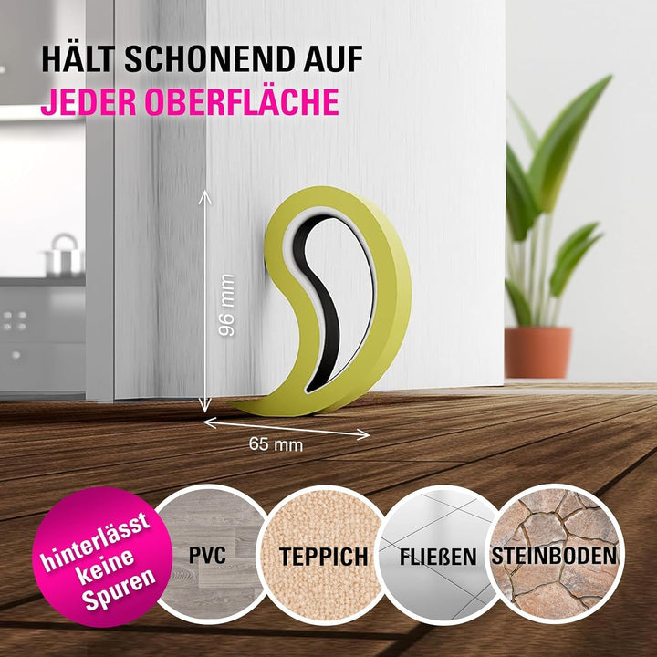 STOPPY, Stoppi, Fensterstopper, Türstopper, Türkeil, Türhaken, Fensterklammer, 12er Set (erhältlich
