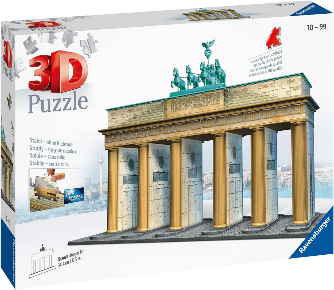 Ravensburger 3D Puzzle 12551 Brandenburger Tor - 324 Teile - Das Berliner Wahrzeichen für Puzzlefans