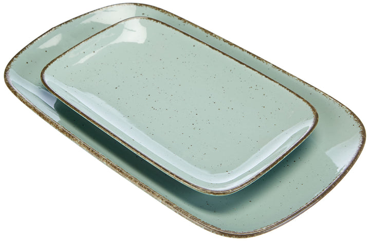 Ritzenhoff & Breker Servierplatten-Set Casa, 2-teilg, 24x15,5 cm und 33x20 cm, Blau Platten Blau, Pl