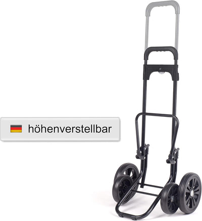 Andersen Shopper Quattro Stahl höhenverstellbar mit Rad Ø 15 und 20 cm und 49 Liter Tasche Senta sch