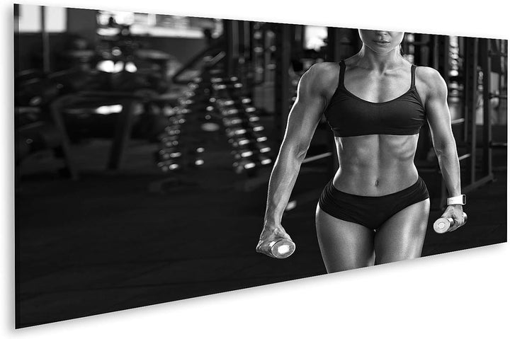 islandburner Bild auf Leinwand Sexy Fitness Frau Fitnessstudio Training Sportliches Mädchen Bilder W
