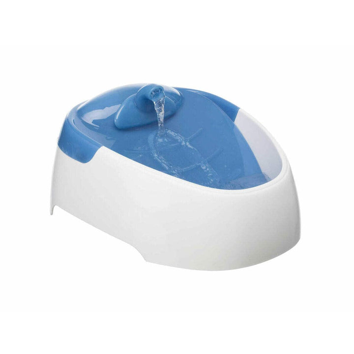 TRIXIE elektronischer Wasserspender "Trinkbrunnen Duo Stream, Kunststoff, 1 l/20 × 12 × 23 cm, weiss