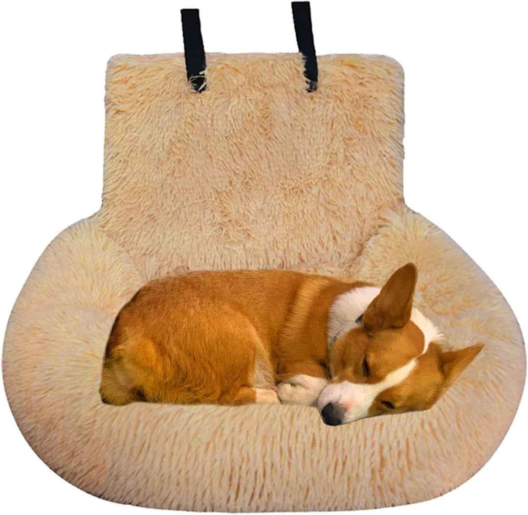 Autositz Hund | Hundebett Auto | Abnehmbar Hundeautositz Sicherheitssitz für Haustiere | Plüsch Warm