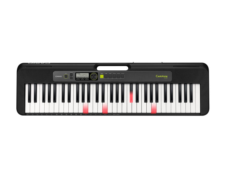 Casio LK-S250 CASIOTONE Leuchttastenkeyboard mit 61 anschlagdynamischen Tasten im Piano-Look mit Beg