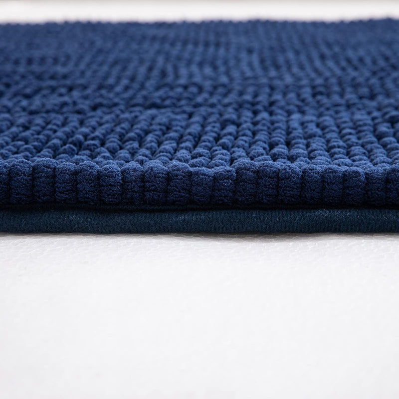 MIULEE Badematte 60x90cm Set 2 teilig Chenille Badteppich Badezimmerteppich rutschfest Waschbar Dusc