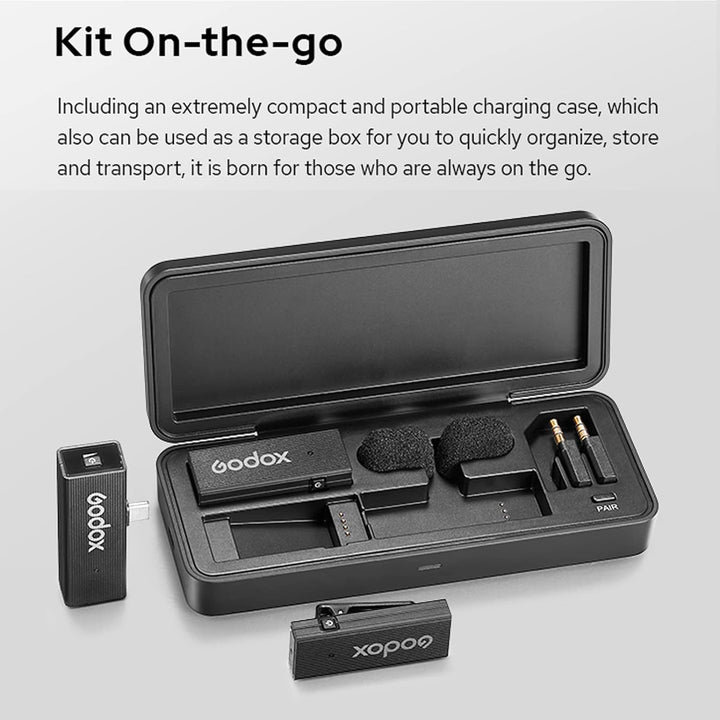 GODOX MoveLink Mini-Lavalier-Mikrofon (2,4 GHz, kabellos, für verschiedene Szenarien, wie Vlogging,