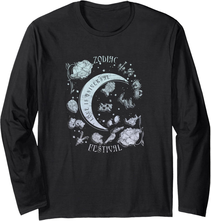 Zodiac Festival Moon & Roses Langarmshirt