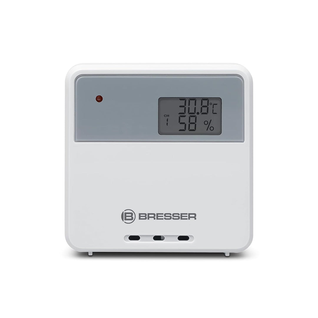 Bresser Funkwetterstation mit Farbwechsel, 256 Displayfarben, Wettervorhersage, Thermo-Hygrosensor,