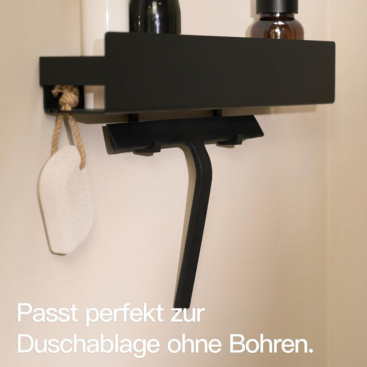 Designfabrik Hamburg Duschabzieher | Silikon Abzieher Dusche | Fensterabzieher Halterung ohne Bohren