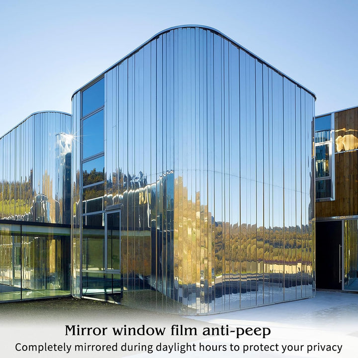 CHEIGHY Fensterfolie Sichtschutz Spiegelfolie Statisch Haftend Privatsphäre Tönungsfolie Fenster Ver