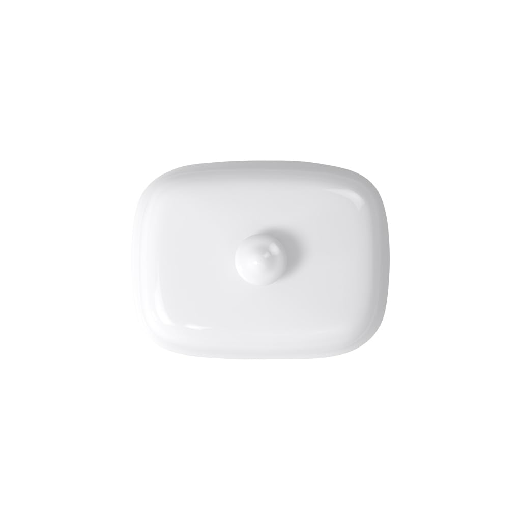 Villeroy & Boch Royal Butterdose Oberteil, Premium Bone Porzellan, Weiss, Butterdose Oberteil