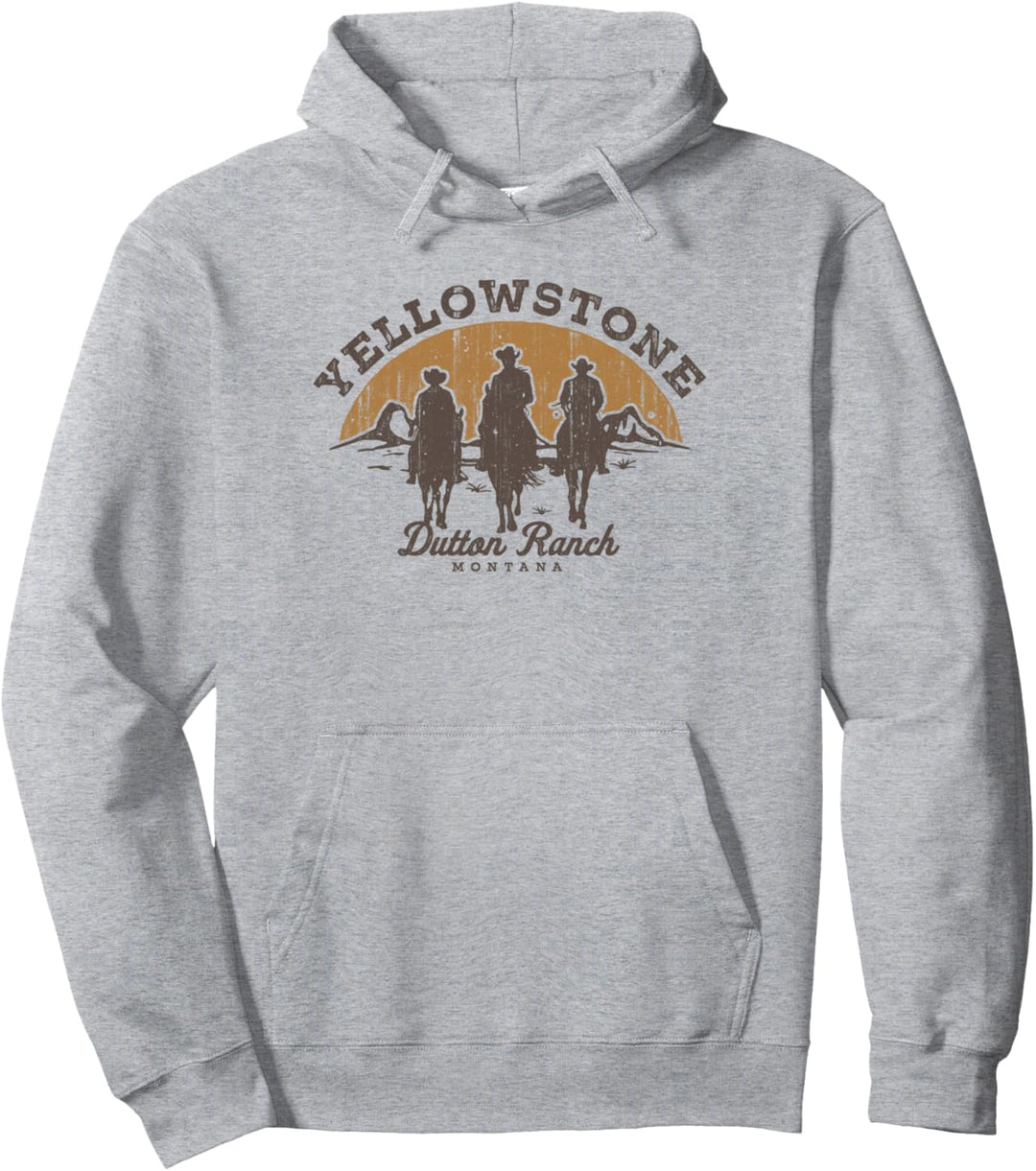 Yellowstone Dutton Ranch Group Shot Silhouette V2 Pullover Hoodie