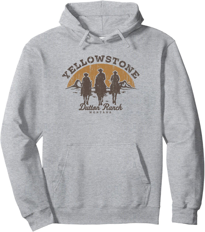Yellowstone Dutton Ranch Group Shot Silhouette V2 Pullover Hoodie