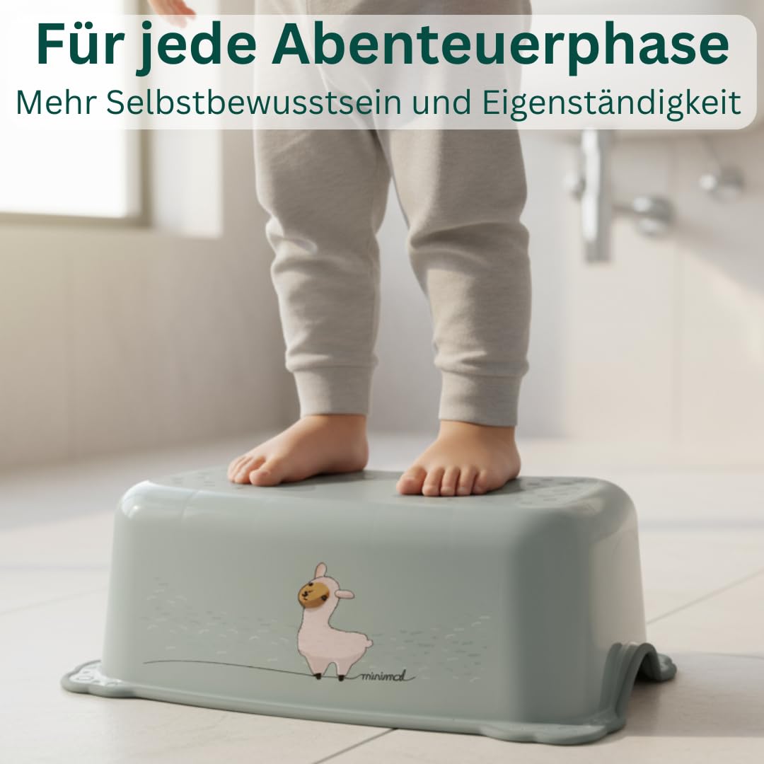 Tritthocker Kinder Wal Blau - Kindertritt Waschbecken stabil und rutschfest - Toilettenhocker Kinder
