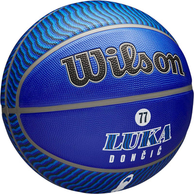 WILSON NBA Player Icon Outdoor Basketball – Grösse 17,8–74,9 cm und Mini-Grösse 7 Luka Doncic, 7 Luk