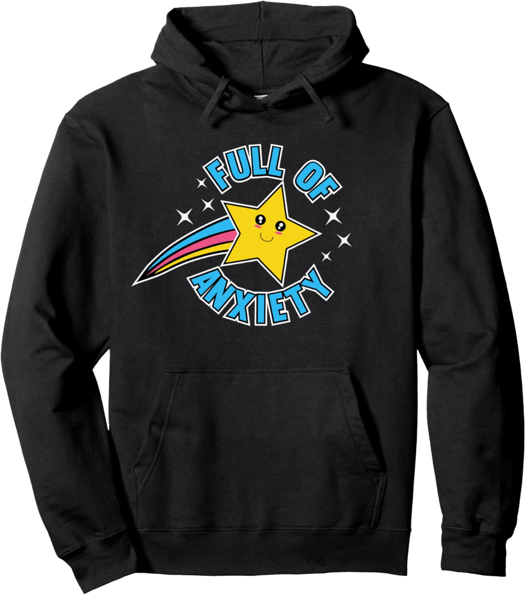 Full Of Anxiety - Anti Social Aesthetic Grunge E Girl Pullover Hoodie