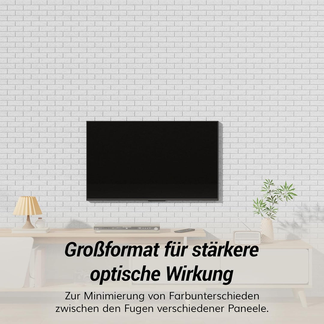 TONOR Ziegeltyp Akustikpaneele selbstklebend, 4 St.120x60x0,9cm Schalldämmung Schallschutzplatten, W
