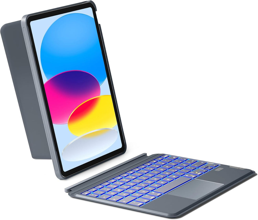 Inateck Hülle mit Tastatur für iPad 10 Generation,Tastatur mit Touchpad für iPad 10th Gen 10,9 Zoll