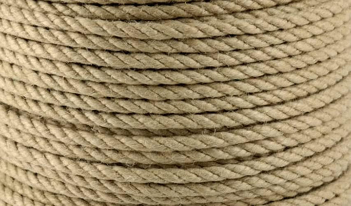 Poly-Hanfseil Kunsthanf Durchmesser 6mm - 100 Meter auf Scheibenspule - 100% Polypropylen 3 schäftig