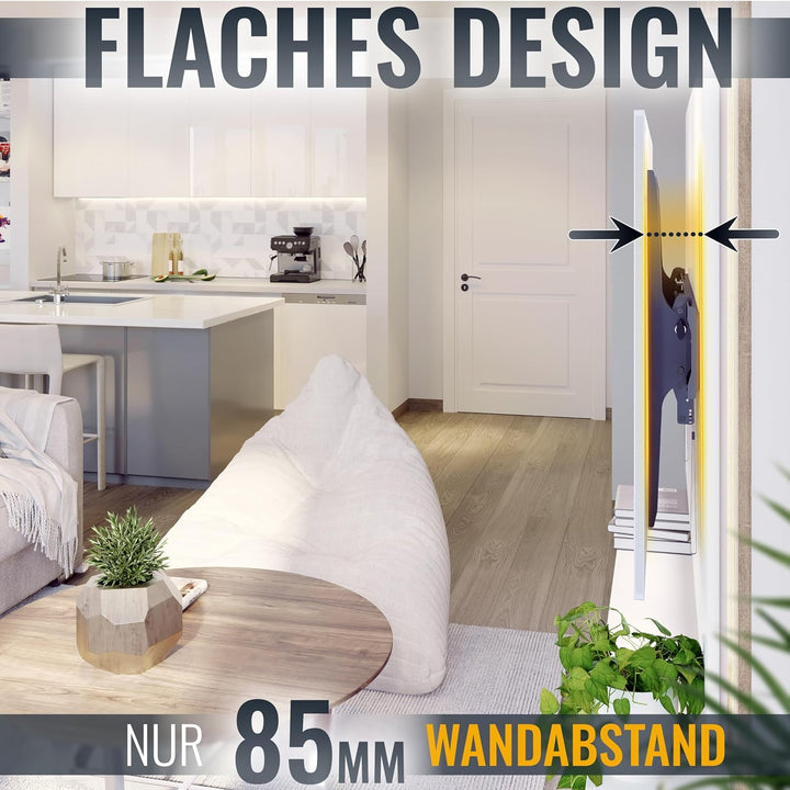 RICOO TV Wandhalterung Fernseher Halterung Neigbar für 55-100 Zoll Fernsehhalterung für Wand N2396 U