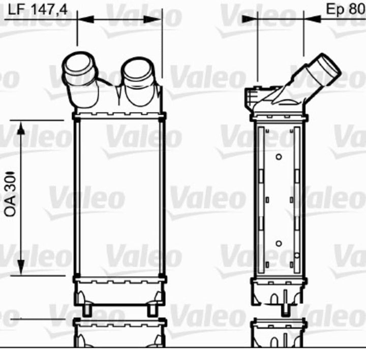 VALEO Turbokühler Ladeluftkühler 818866