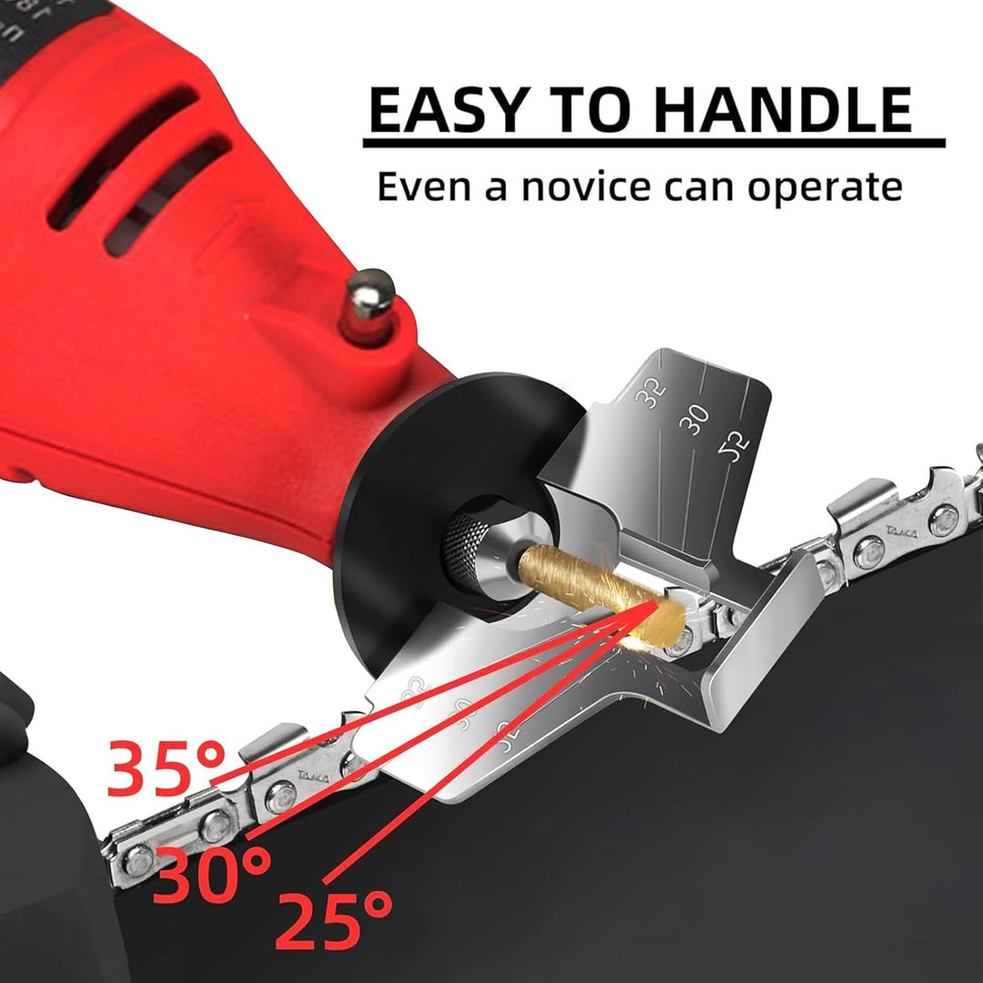 Kettensägenschärfer Handgeführte elektrische Schleifmaschine Kettenschärfgerät Elektrisches Rot, Ele