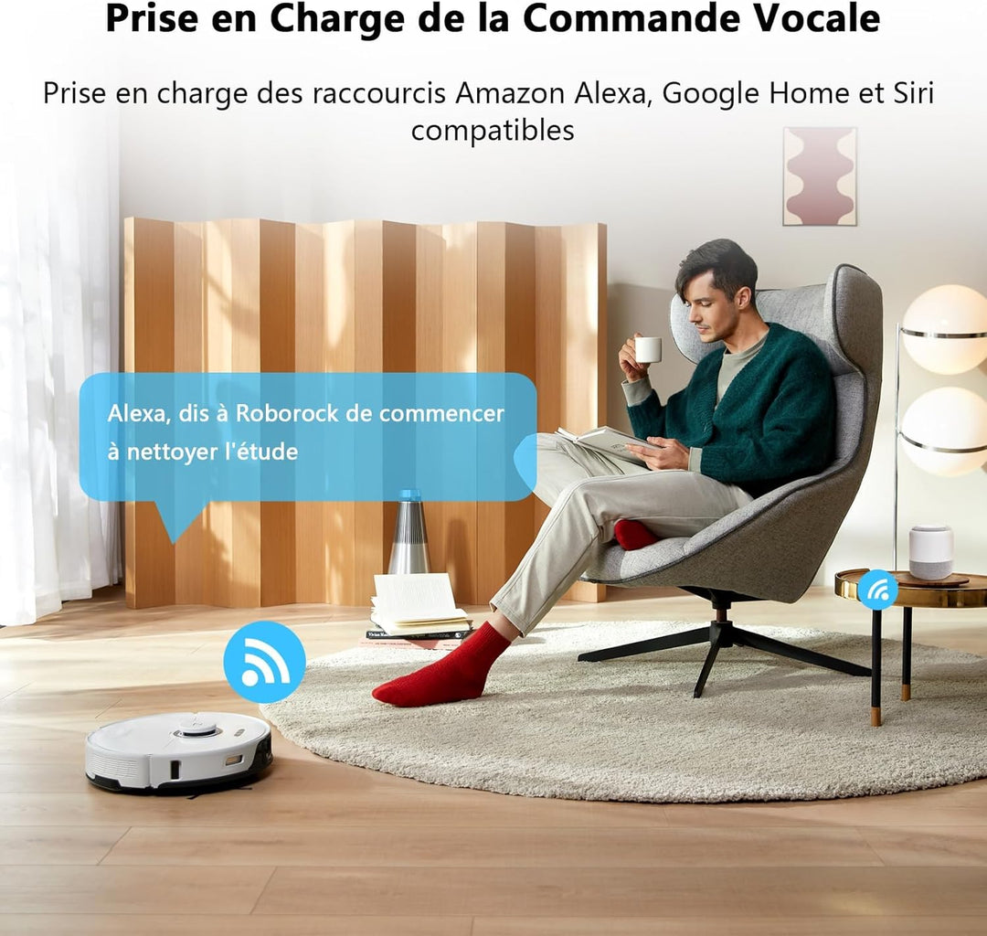 roborock S7 Saug- und Wischroboter (Saugleistung 2500Pa, 180min Akkulaufzeit, 470ml Staubbehälter, 3
