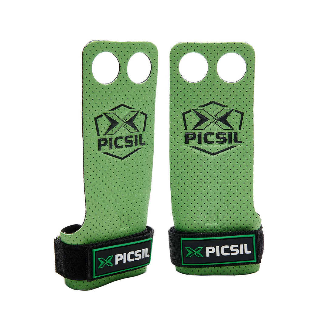 PICSIL Azor Cross Training Handschuhe 2 Löcher, Synthetische Hand Grips für Gewichtheben, Muscleups,