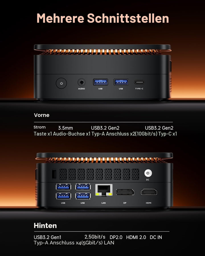 NiPoGi Hyper H1 Mini PC W-11 PRO ΑΜD Ryzen 7 6800H(Max 4.7GHz,8C/16T) 32GB LPDDR5 6400MHz/512GB M.2