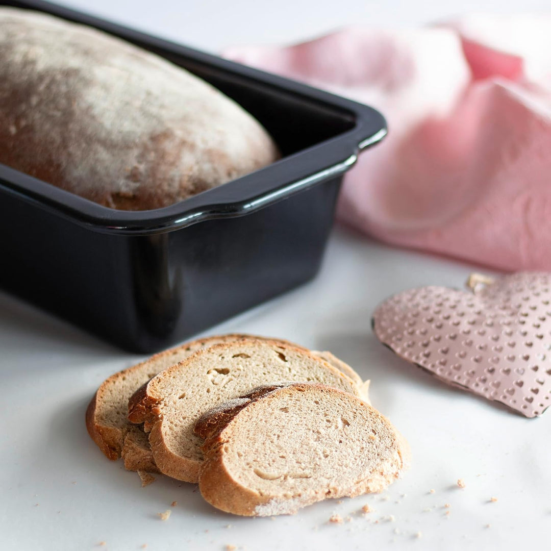 Städter we love baking Brotbackform EMAILLE Black Edition, 26x11,5cm, kratz- & schnittfeste Backform