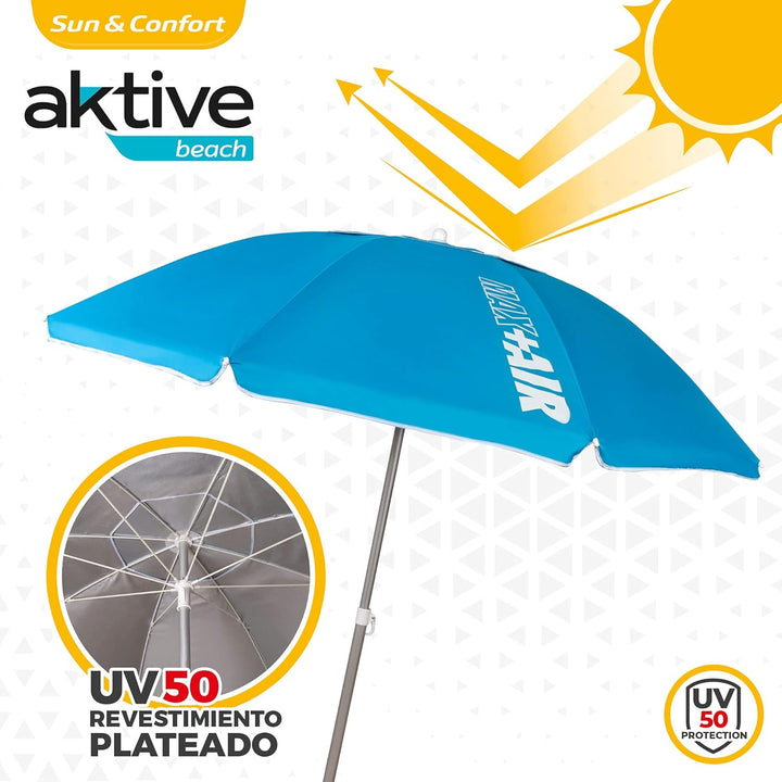 Aktive Beach Umbrella 200cm Uv50 Protection One Size