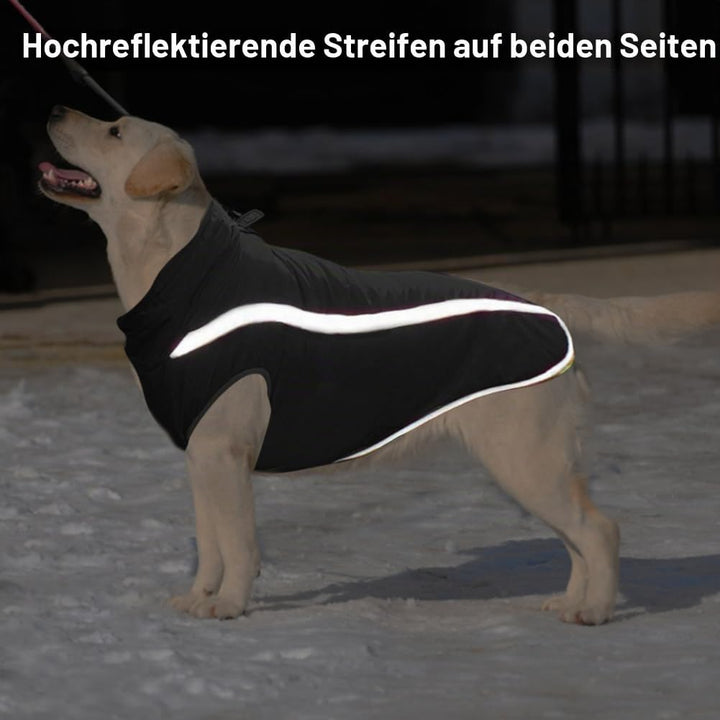 FEimaX Hundemantel Hundejacke wasserdichte Reflektierende Wintermantel mit Fleece Gefüttert Hund Wel