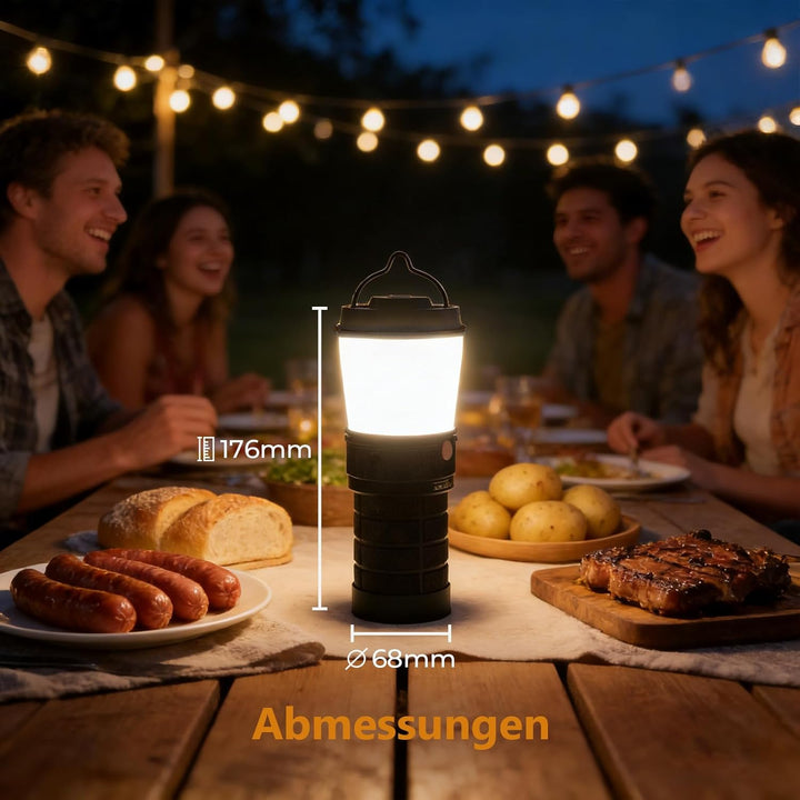 LeD Laterne 800 Lumen, Sofirn LT1 Wiederaufladbare Taschenlampe Laterne Campinglicht mit 8x Samsung