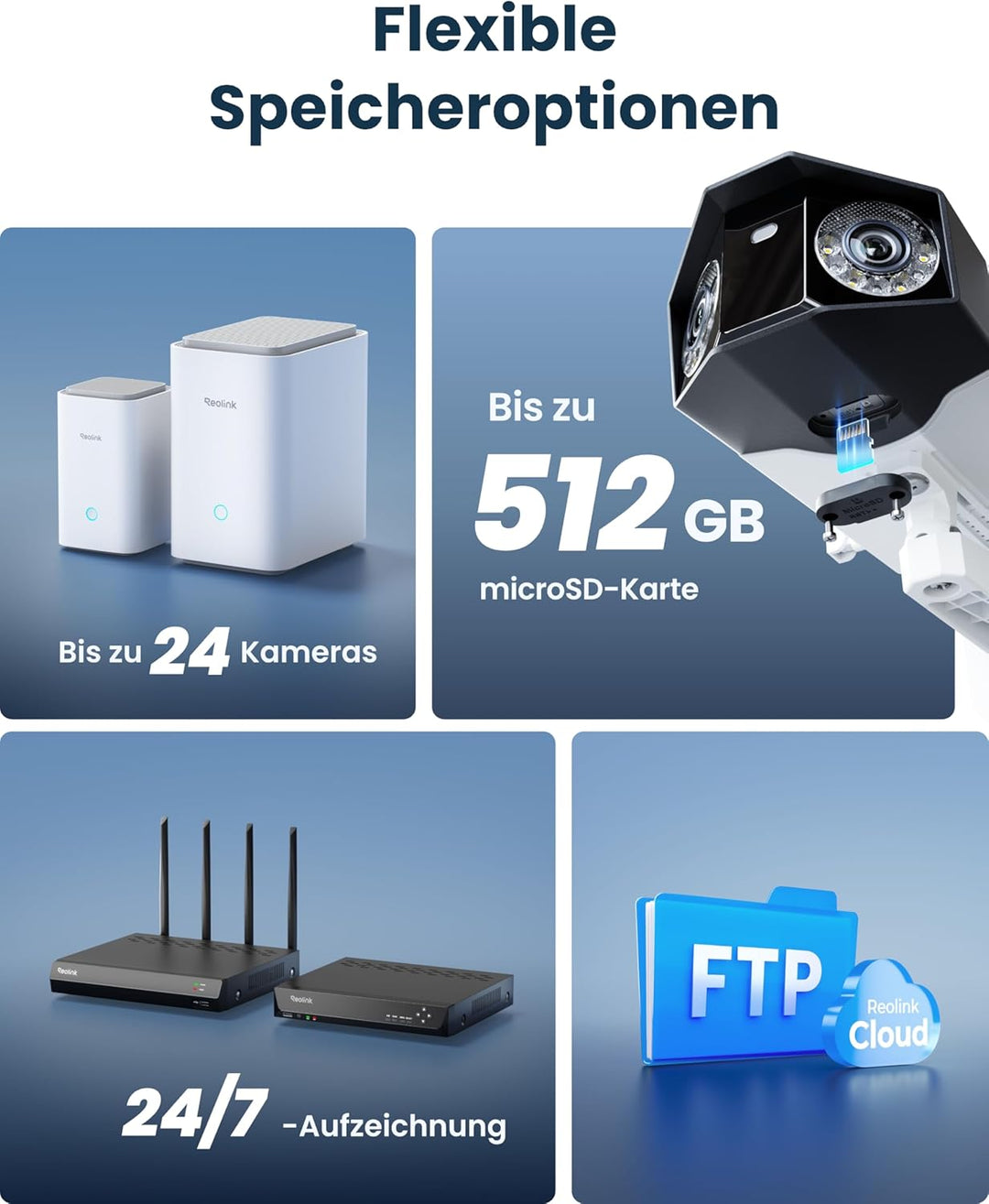 Reolink Duo 3 WiFi, 16MP Wi-Fi 6 Überwachungskamera Aussen WLAN mit 180° Panoramablick, Bewegungsspu