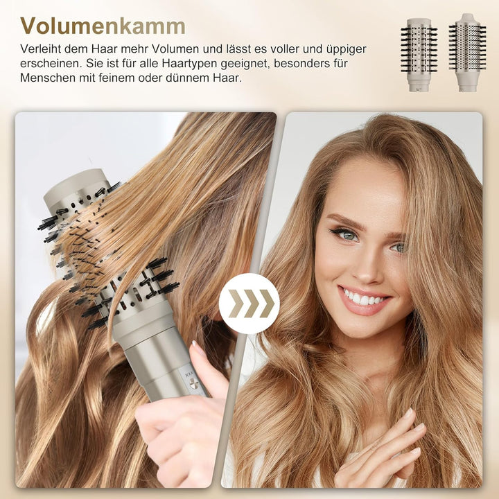 7MAGIC 6 in 1 Airstyler, Hairstyler, Lockenstab Auto-Wrap, Stylen Sie Beach Wave, Ionen Föhn, Profes