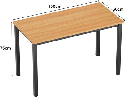 Need Computertisch Schreibtisch 100x60 cm PC Tisch Bürotisch Arbeitstisch Esstisch für Home Office,