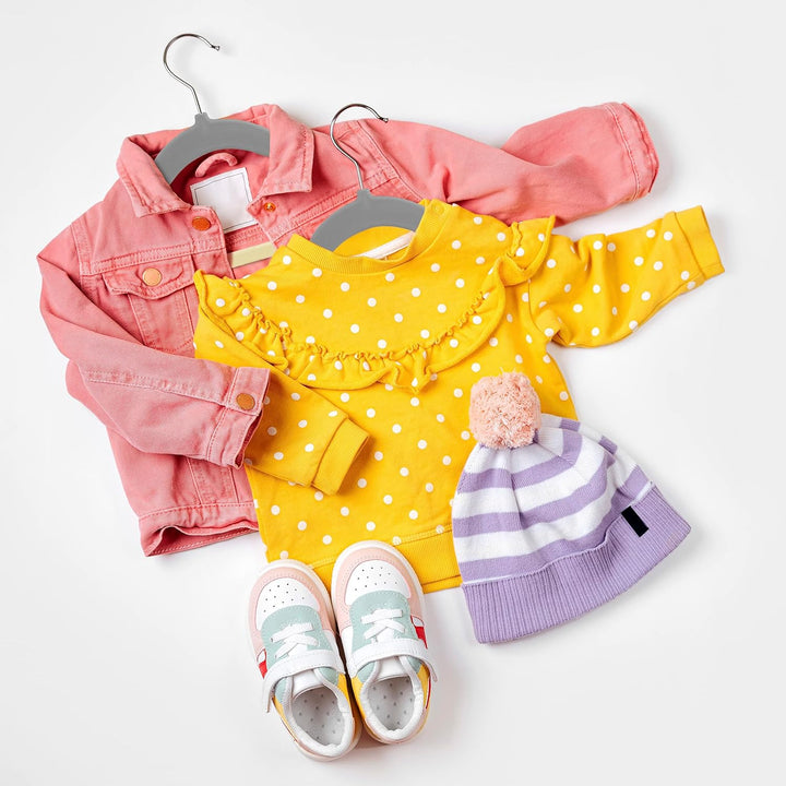 Utopia Home Kinder-Kleiderbügel aus Samt (50 Stück) – 27,9 cm (11 Zoll) robuster Baby-Kleiderbügel –