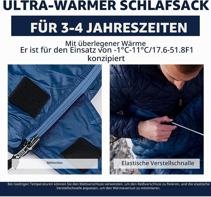 Naturehike Daunenschlafsack Ultraleicht Schlafsack Kompakte Tragbar Umschlag 650 FP 3-4 Jahreszeiten