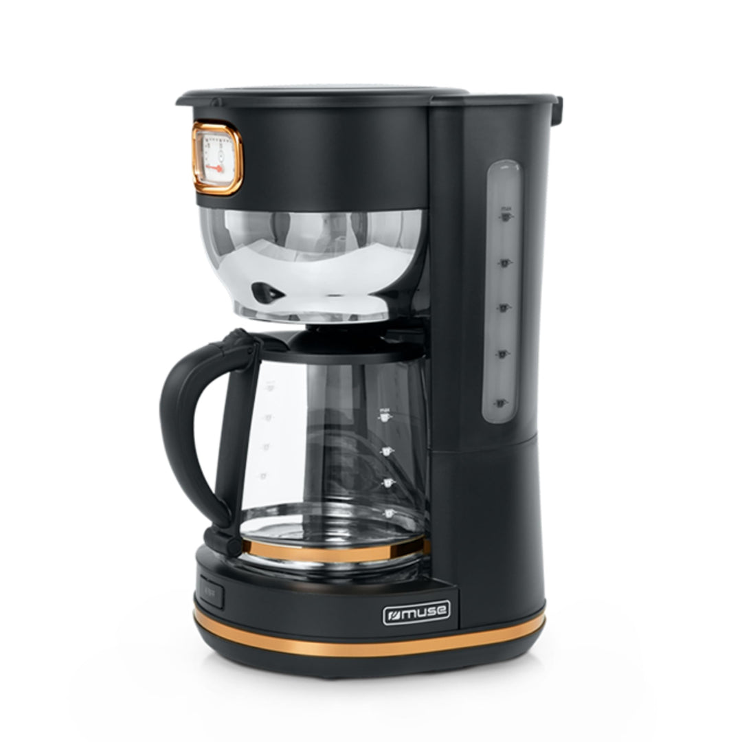 Muse Kaffeeautomat MS-220 BC | mit Glaskanne, analoge Anzeige für Warmhaltung, 10 Tassen Fassungsver