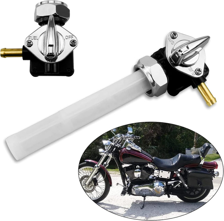 Benzinhahn mit Aussengewinde passend für Harley FLST FXST FLT FXD 1995-2001 ersetzt 61338-94D