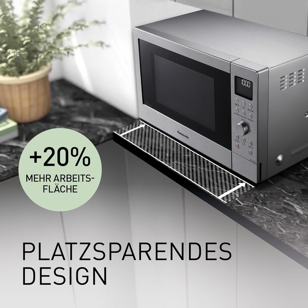 Panasonic NN-CD58 Mikrowelle ( 1000 Watt, mit Grill und Heissluft, Inverter Mikrowelle, 27 Liter, ge